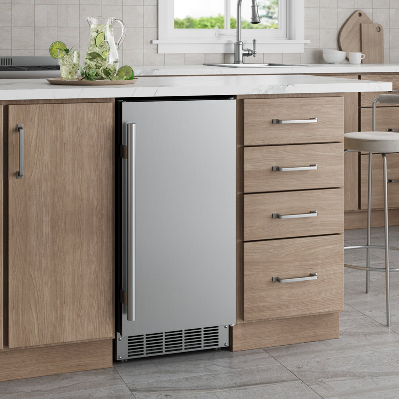 EdgeStar 25 Lb. Daily Production Crescent Ice Built-In Ice Maker, Stainless Steel
