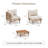 All-Weather Wicker 6 - Person Modular Patio Conversation Sets with Cushions-412861892