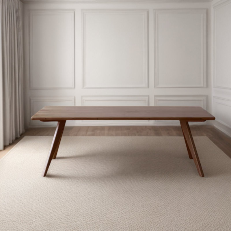 Solid Wood Dining Table, Walnut, 35.43" W x 86.61" L