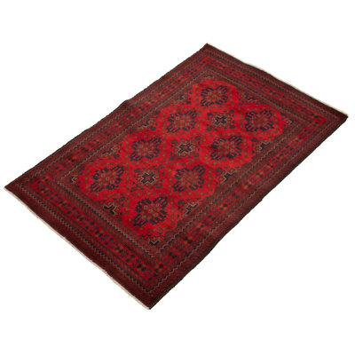 Quantravious One-of-a-Kind 4'1" X 6'5" 2010s Wool Area Rug in Red