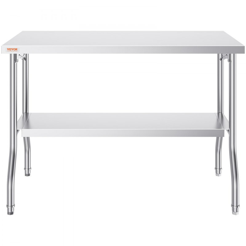 VEVOR Stainless Steel 48'' Folding Commercial Prep Table