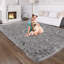 Tapis gris en fausse peau de mouton Buroker-807965422