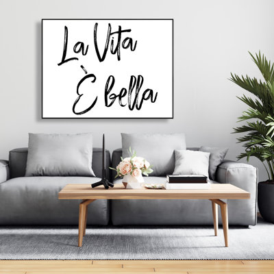 La vita è bella - Black Hygge Framed Canvas | Home Decor