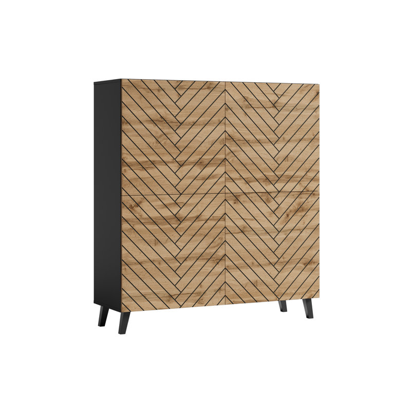 120cm Sideboard, Black/Brown
