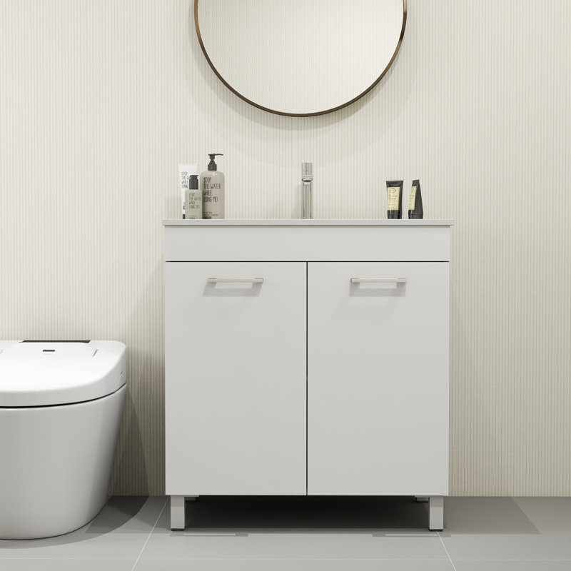Ensemble de meuble-lavabo spacieux en céramique