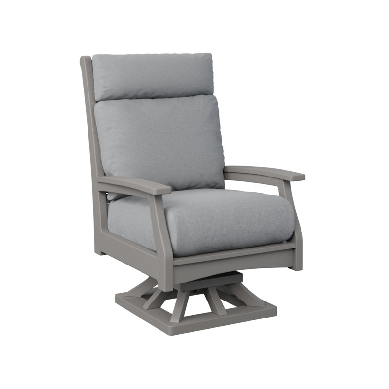 Chaise berçante pivotante à dossier haut Classic, Pierre cultivatrice, Light Gray