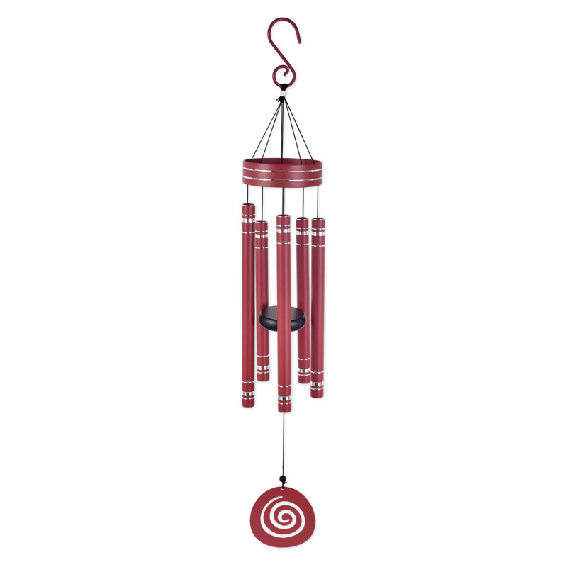 Carillon Hunnicutt, H 41 po x l 5,5 po x P 2,25 po, Rouge