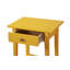 Table de chevet 1 tiroir Dalton, jaune-603347005