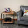 Consdan Side Table Solid Fir Wood - Metal Frame, 2-Tier End Table for Living Room/Bedroom/Office