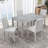 Kitchen Table Set with a Rectangular Table and 4 Upholstered Chairs-1258054181