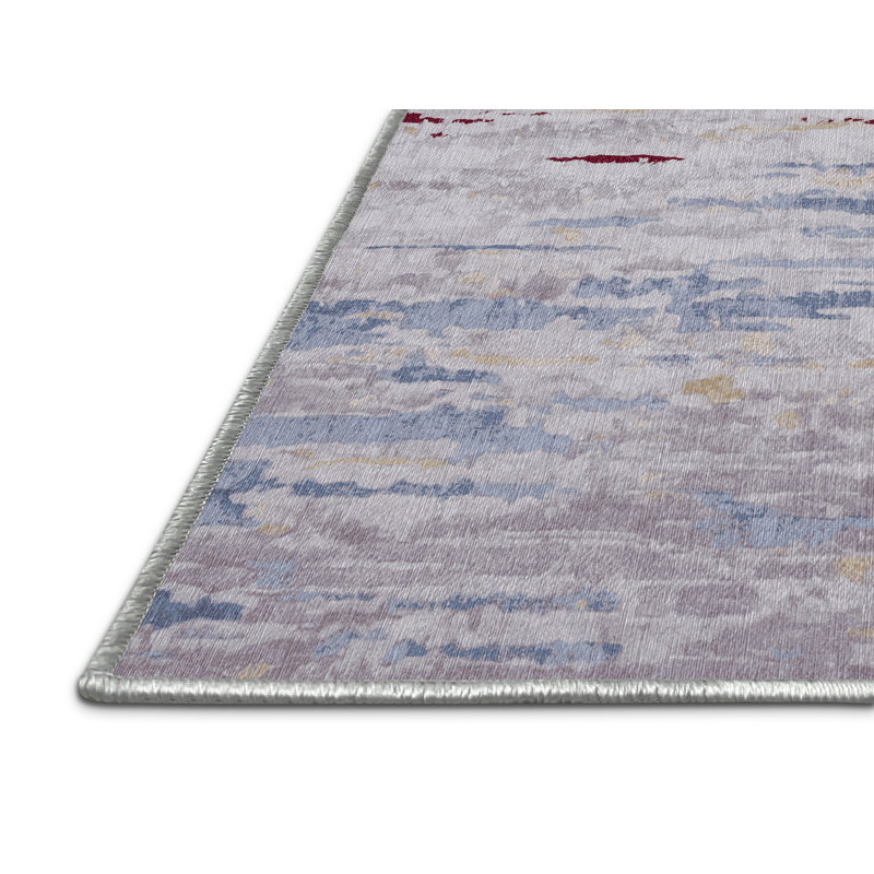 Machine Washable White Area Rug, Square 4'