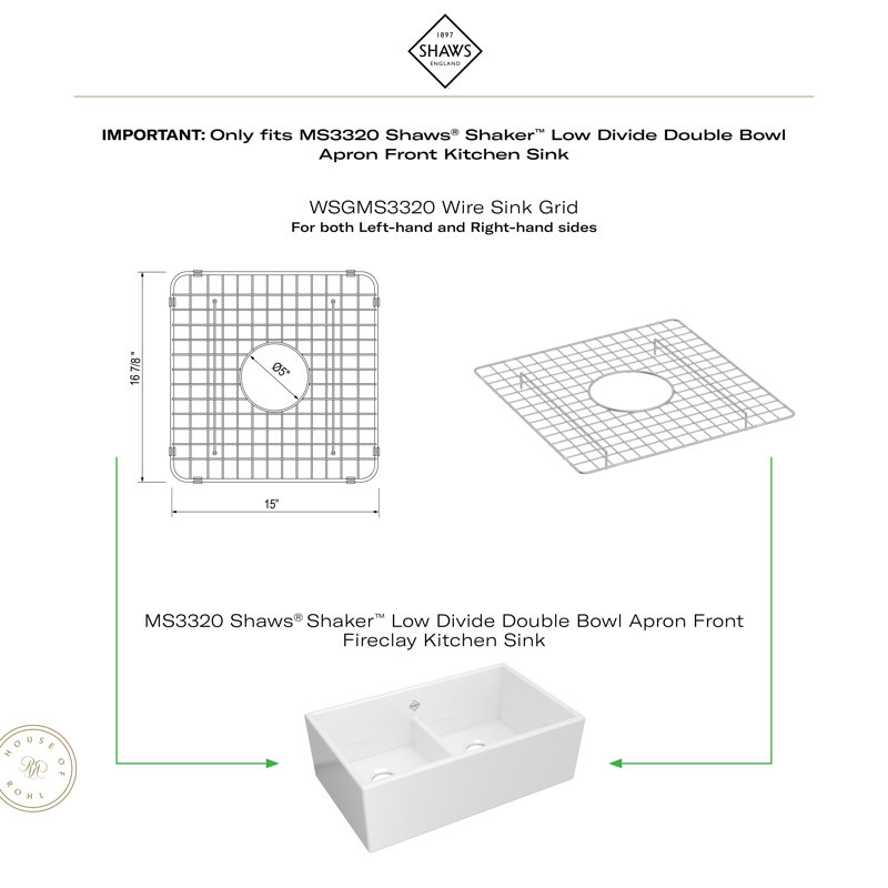 Wire Sink Grid for Kitchen Sink, Stainless Steel