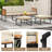 Tuule 5 - Person Acacia Wood Patio Conversation Set with Cushions