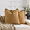 Cozy Soft Washed Linen Textured Boho Farmhouse Pillow Cover With Tassels Edge