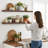 2 Pieces Floating Shelves, Wall Shelf Display Shelves for Living Room/Bedroom/Bathroom/Kitchen-1233567951-1233567940