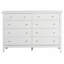 Commode à tiroirs, commode Hammond, blanc