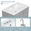Meuble-lavabo moderne avec lavabo - Conception autoportante compacte, une porte à fermeture douce avec tablette et trois tiroirs-112763793-112763791