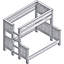 Fireside Lodge WoodShop Panel Bunk Bed - Queen/Single - Ladder Right