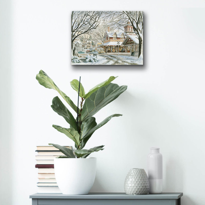 «Waiting For The 415» par Stanton Manolakas, art en verre acrylique Wal, H 12 po x l 16 po x P 0,13 po