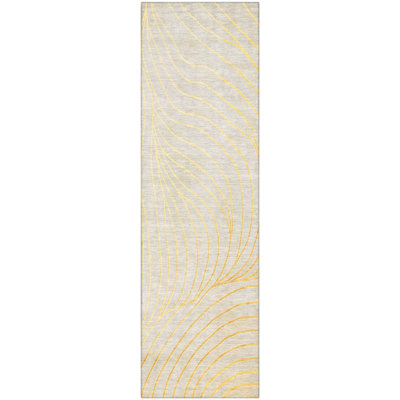 Premium Machine Washable Mayfield AMF2107 Swirls Rug