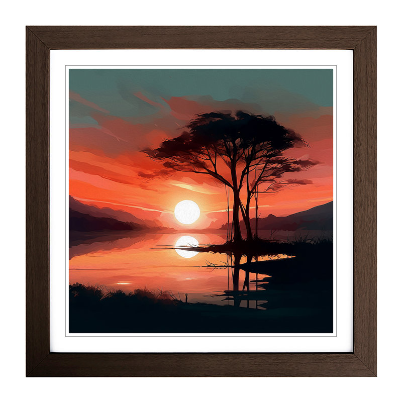 Sunset - Framed Print, Walnut