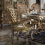 Assortiment de 2 fauteuils, ornement en patine dorée, coussin de dossier, chaise rembourrée de deux, siège d'appoint, structure, siège relaxant