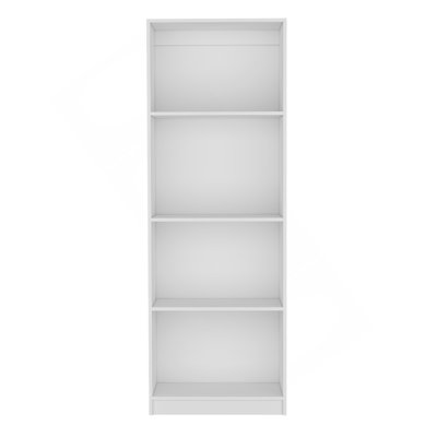 Bibliothèque maison avec présentoir moderne à 4 tablettes pour livres et décoration