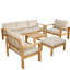 Ensemble de canapé modulaire d'extérieur 5 pièces