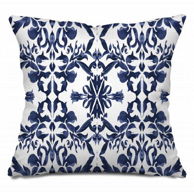  Damask   Reversible Throw Pillow