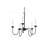 Barker 5-Light Metal Chandelier, Black