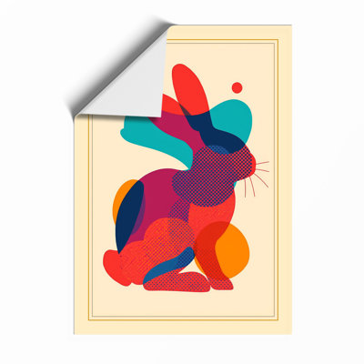 Rabbit Geometric - Framed Print
