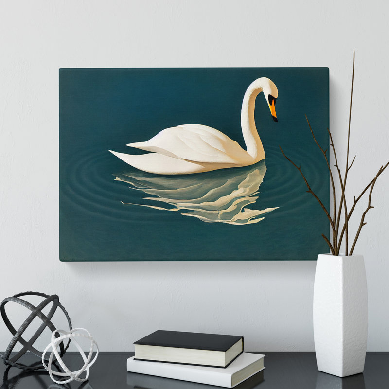 Intoxicating Swan - Wrapped Canvas, 35cm H x 50cm W x 3cm D