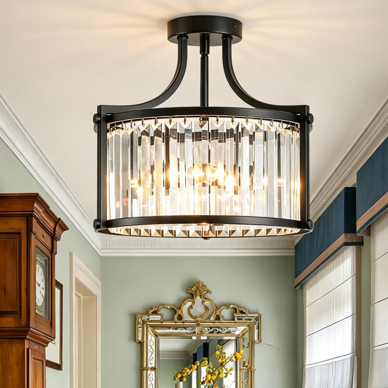 Plafonnier encastré en cristal 4 lumières