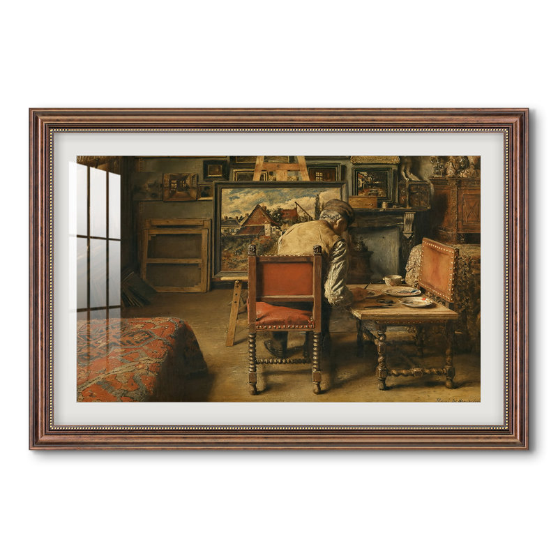 Le retoucheur (Schilderijenhertoetser), 1876-Henri de Braekeleer - impression encadrée personnalisée, 28x40 INNER SIZE