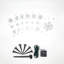 Ensemble de luminaire solaire flocon de neige