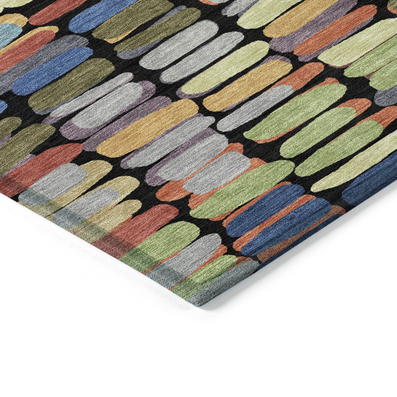 Machine Washable Indoor/Outdoor Chantille ACN2349 Abstract Rug, Runner 2'3" x 7'6"