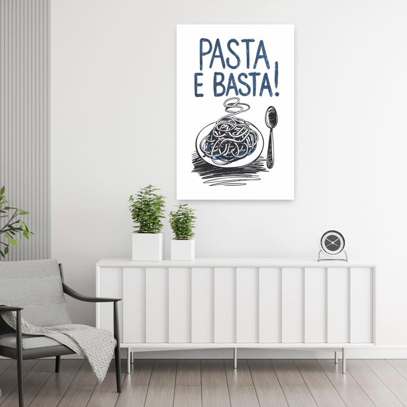 Pasta E Basta, art mural contemporain, H 36 po x l 24 po