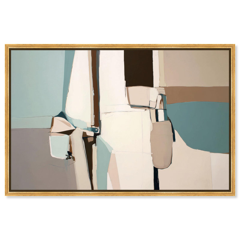 «Harmony of Neutrals II Boho», reproduction d'art sur toile par Art Remedy, H 15 po x l 10 po, Gold Frame