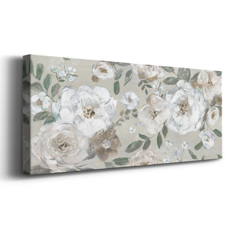 Jardin de roses sur toile, H 24 po x l 60 po x P 1,5 po