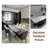 Modern Supercrystalline Stone Dining Table with X-Shaped Metal Base-763146481