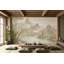 Papier peint paysage asiatique, montagnes brumeuses, pagode, temple, fresque murale-596878211-596878237