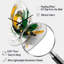 «Yellow and Green Abstracted Perspectives III», horloge murale asymétrique abstraite-104237164