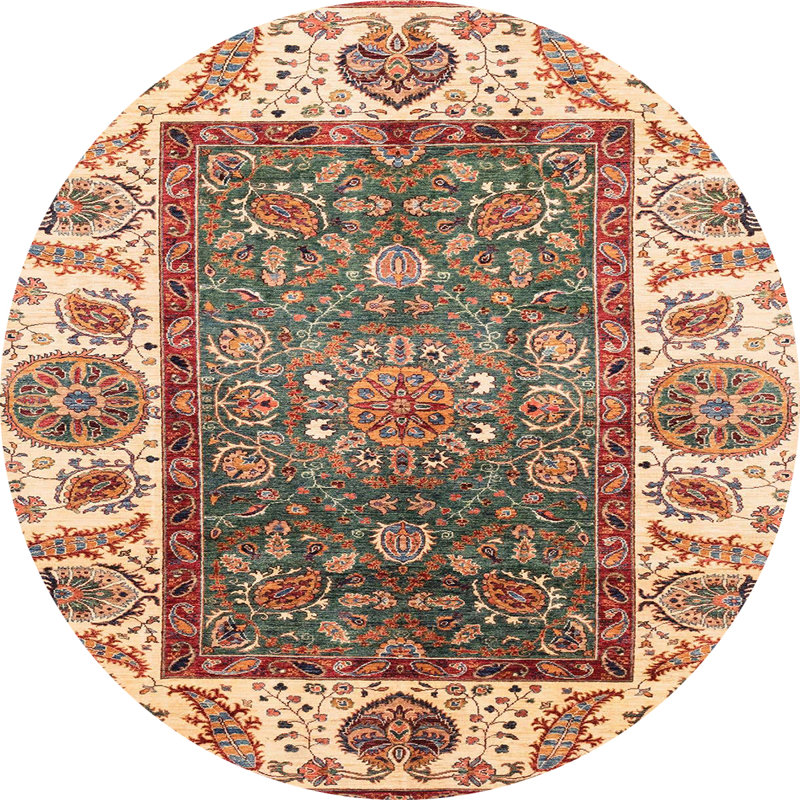 Abstract Indoor Rug, Round 4'