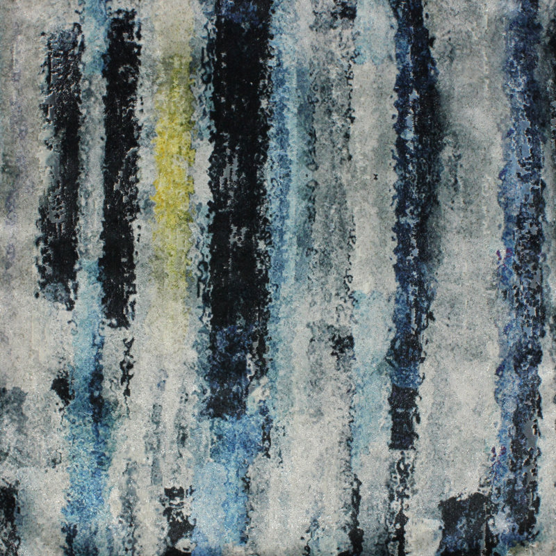 Mccraw Striped Square Scatter Cushion Cushion Cover, 30cm H x 50cm W x 1cm D, Navy Blue