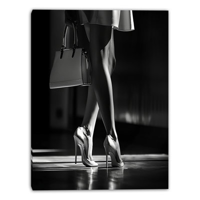 Modern Runway Silhouette Wrapped Canvas Wall Art