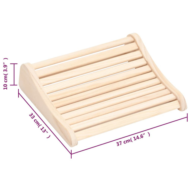 Appui-tête de sauna vidaXL Pin naturel Appui-tête de sauna simple en bois de pin massif