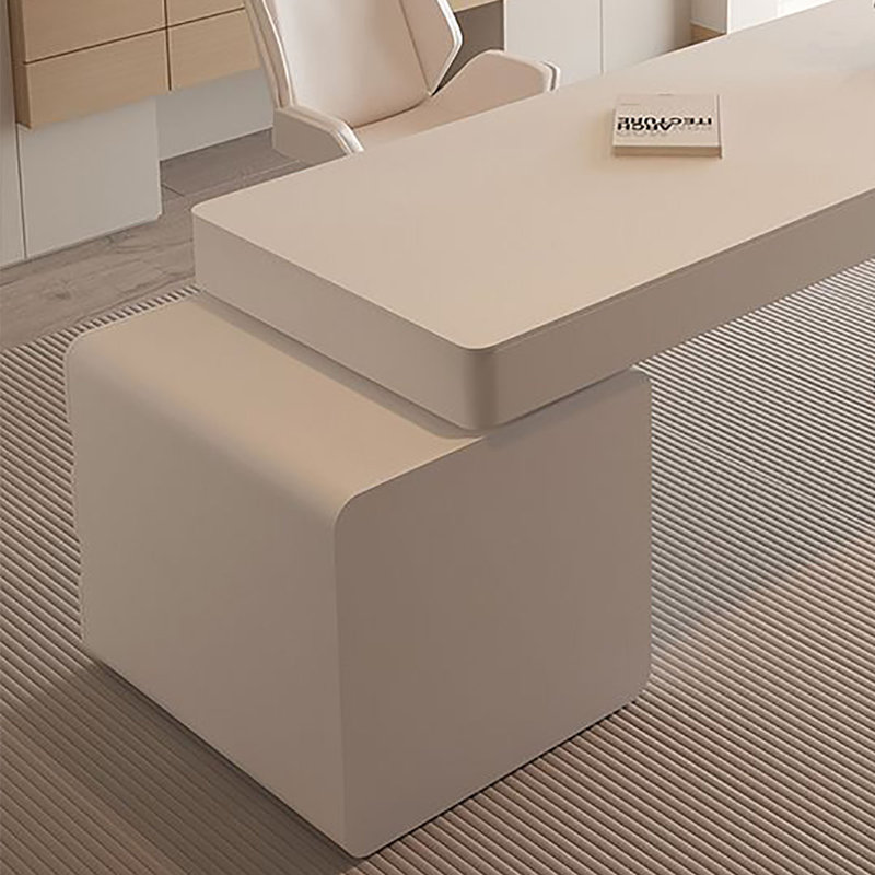 Minimalist Cream-Tone Desk, 29.5" H x 47.2" W x 23.6" D
