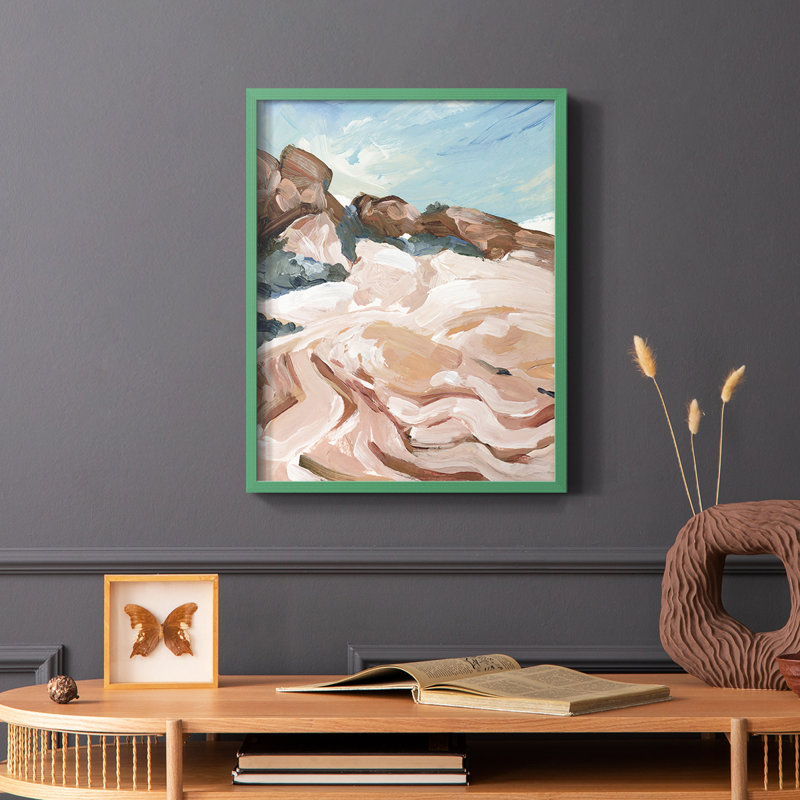 Impasto Plateau I, reproduction encadrée - bois massif, Vert, H 10 po x l 8 po