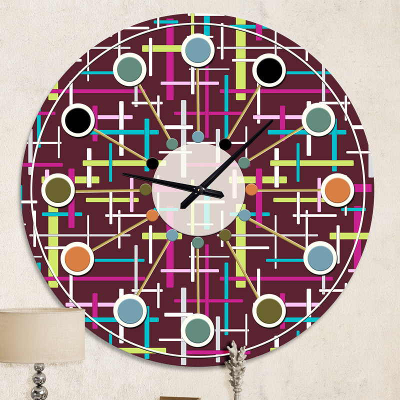 Horloge murale rétro Mid-Century, Moyen
