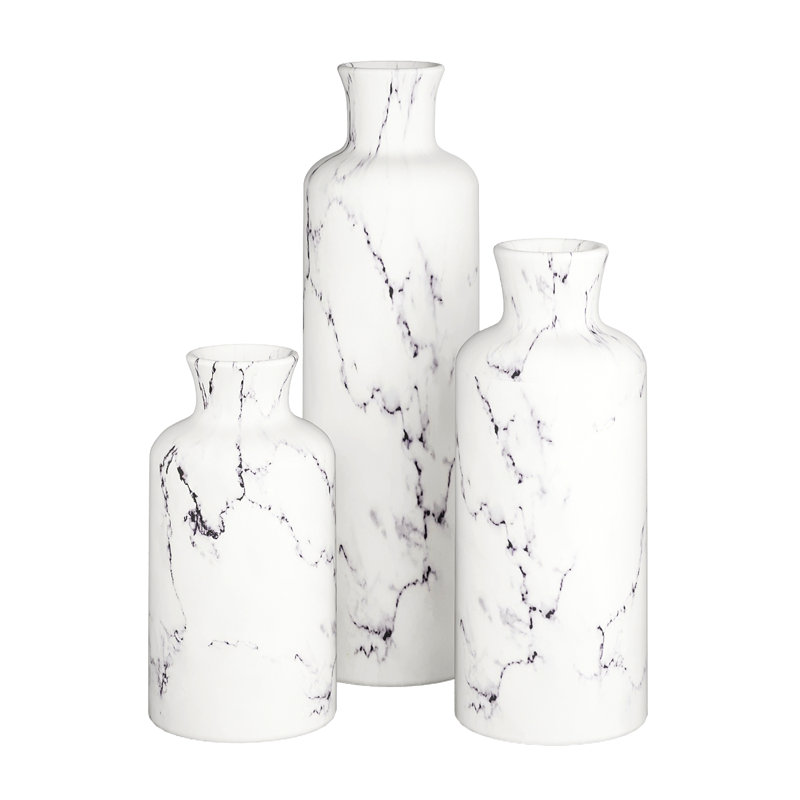 Vase de table en marbre, Blanc